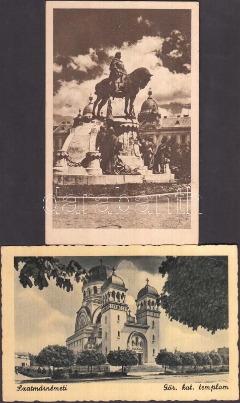 2 db régi, erdélyi városképes lap - Kolozsvár és Szatmárnémeti, 2 old Transylvanian postcards, towns - Kolozsvár (Cluj-Napoca), Szatmárnémeti (Satu Mare)