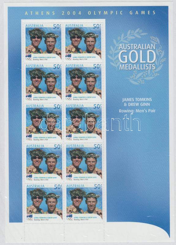 Athéni nyári olimpia: Aranyérmesek kisív, Athens Summer Olympics: Gold Medalists mini sheet