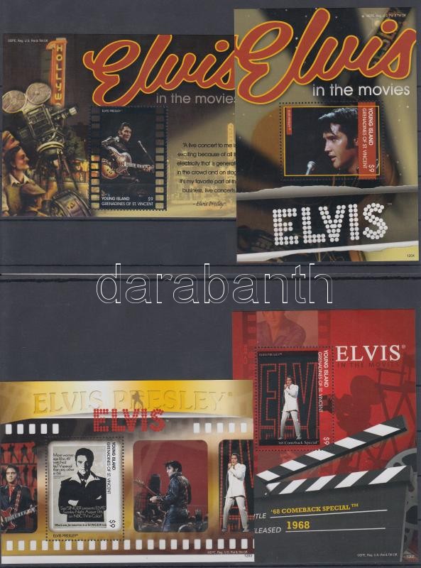 Elvis Presley in Movies 4 diff. blocks, Elvis Presley mozifilmekben 4 klf blokk