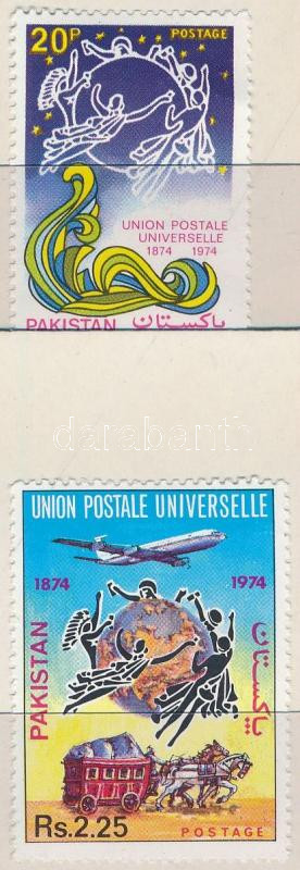 UPU centenary set + block in 4 original decorative stockbook, 100 éves az UPU sor + blokk 4 eredeti dísz berakóban