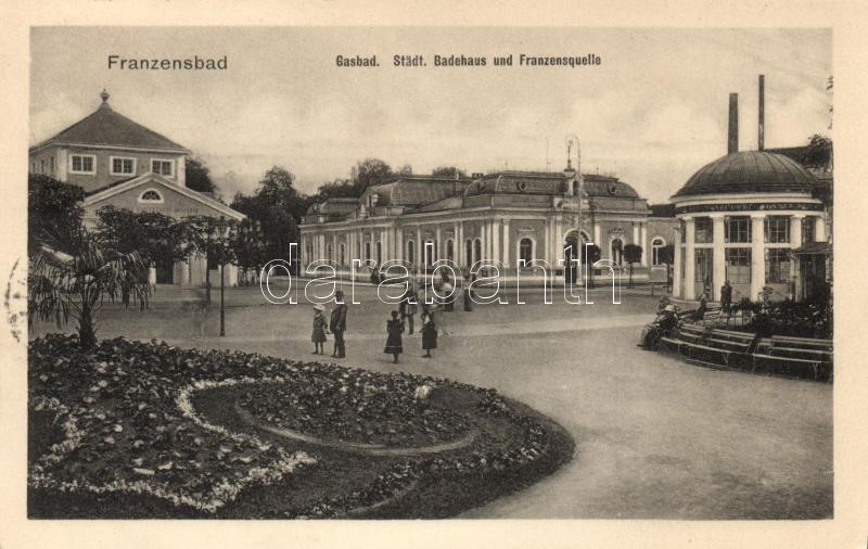 Frantiskovy Lázne, Franzensbad; Franzensquelle, Badenhaus / spa, fountain