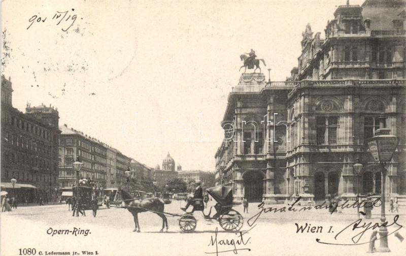 Vienna, Wien I. Opern-Ring, horse tramway