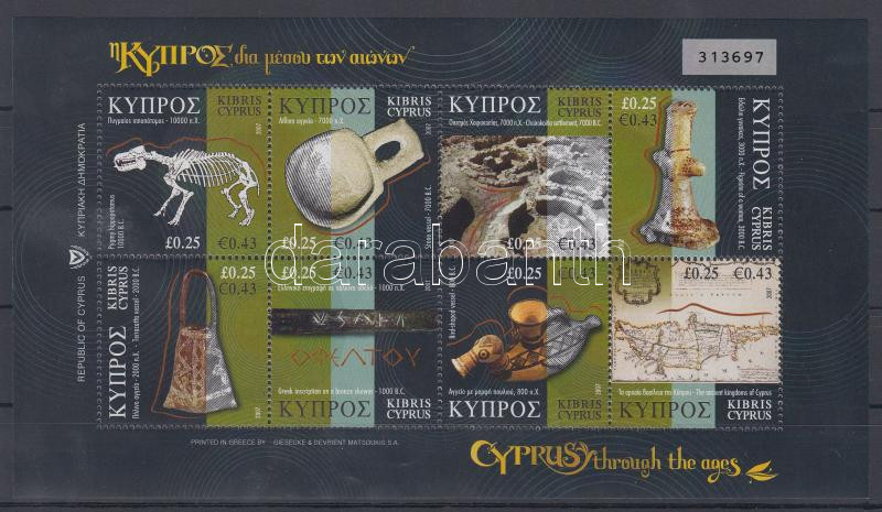 History of Cyprus mini-sheet, Ciprus történelme kisív