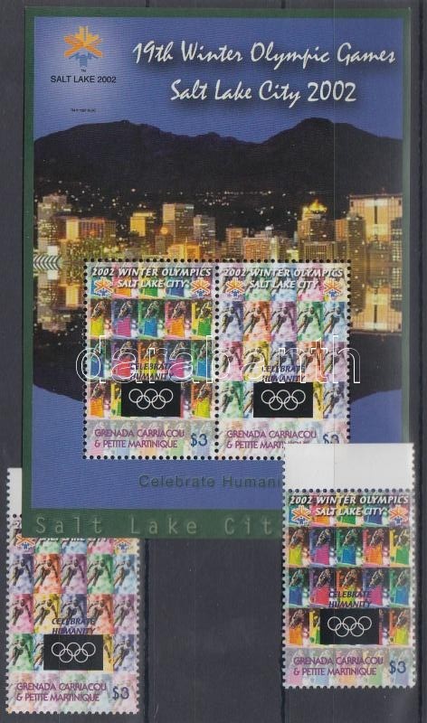 Winter Olympics Salt Lake City margin set + block, Téli Olimpia Salt Lake City ívszéli sor + blokk