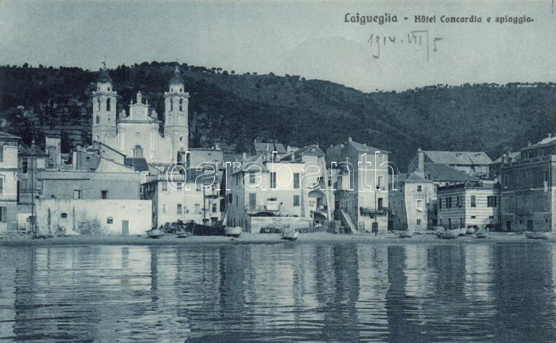 Laigueglia, Hotel Concordia e spiaggia