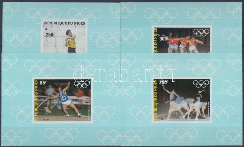 Summer Olympics imperforated set block of form, Nyári olimpia vágott sor blokkformában