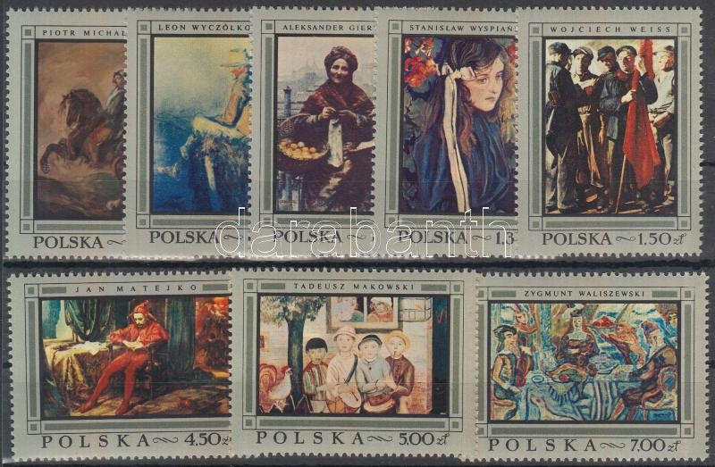 Polish artists' paintings set + mini sheet, Lengyel művészek festményei sor + kisívsor