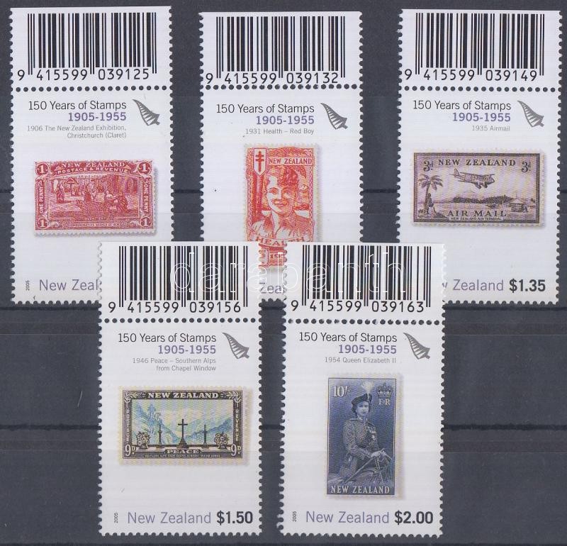 150th anniversary of the New Zeland stamp margin set, 150 éves az új-zélandi bélyeg ívszéli sor