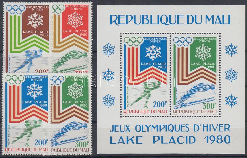 Téli olimpia sor + blokk, Winter Olympics set + block