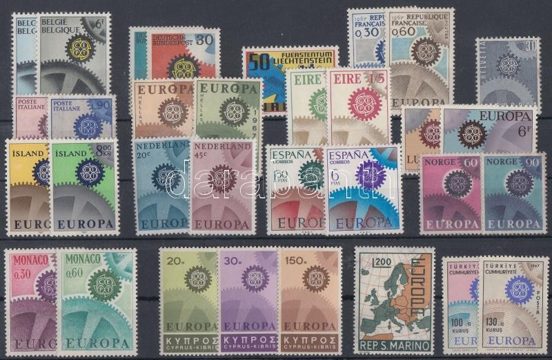 Europa CEPT 17 klf ország 31 klf bélyeg, Europa CEPT 17 diff. countries, 31 diff. stamps