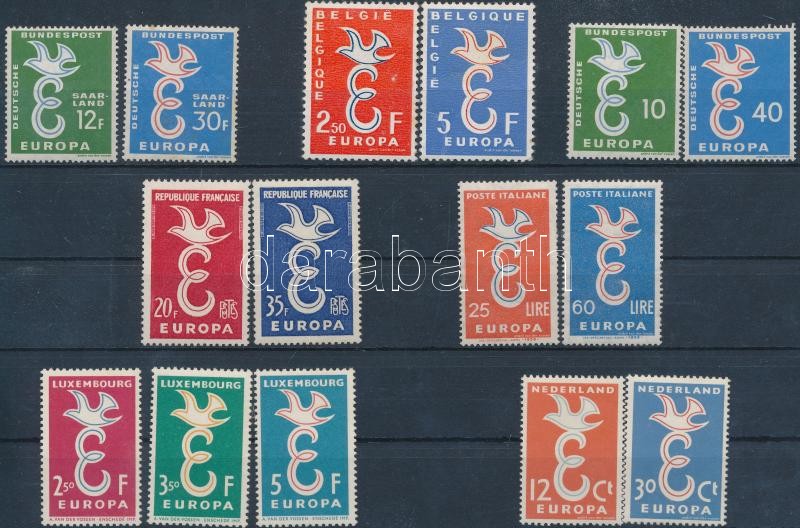 Europa CEPT 7 klf ország 15 klf bélyeg, Europa CEPT 7 diff. stamps, 15 diff. stamps