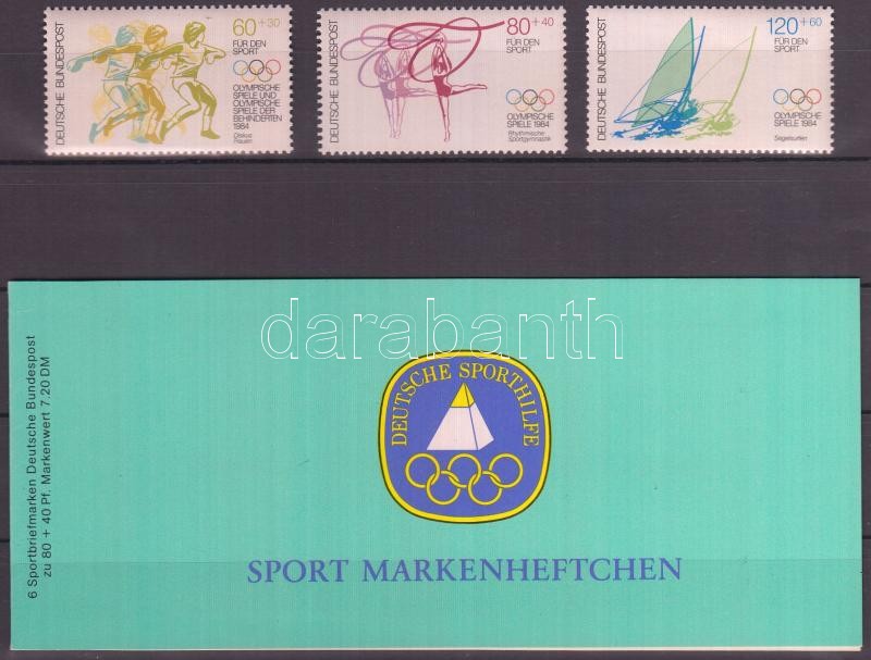 Sport Aid: Olympics set + stamp-booklet, Sportsegély: Olimpia sor + bélyegfüzet