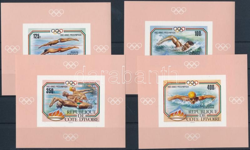 Los Angeles Olympics imperforated de luxe block set, Los Angeles-i olimpia vágott de Luxe blokk sor