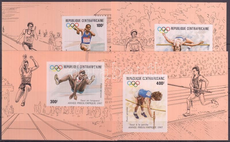 Nyári olimpia sor vágott blokkformában, Summer Olympics imperforated blockform