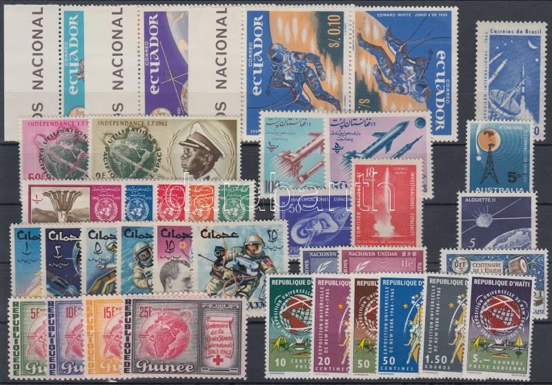 Astronautics motif item 39 stamps, Űrhajózás motívum tétel 39 db bélyeg