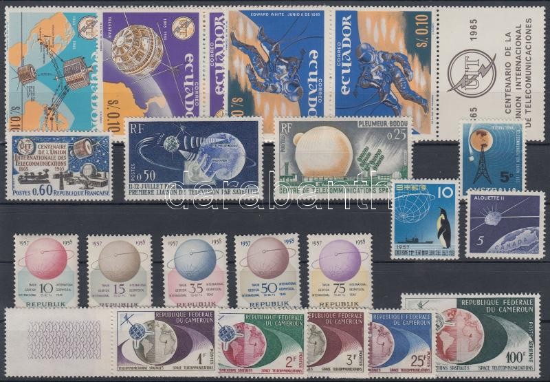 Astronautics motif item 22 stamps, Űrhajózás motívum tétel 22 db bélyeg