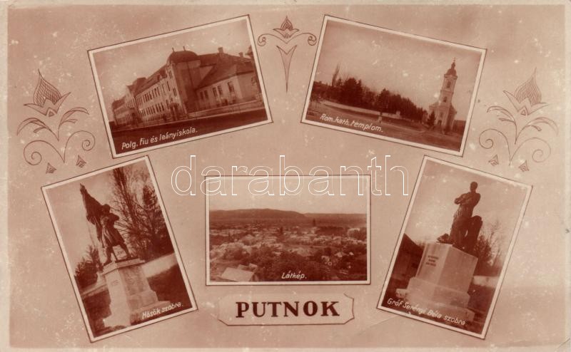 Putnok, hősi emlékmű, leányiskola, Serényi-szobor, templom