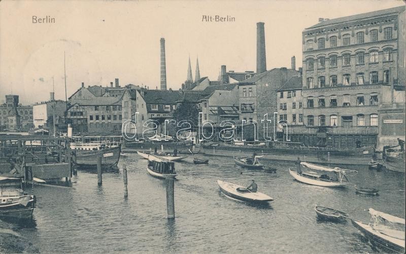 Berlin, Alt-Berlin / Old Berlin, port, ships