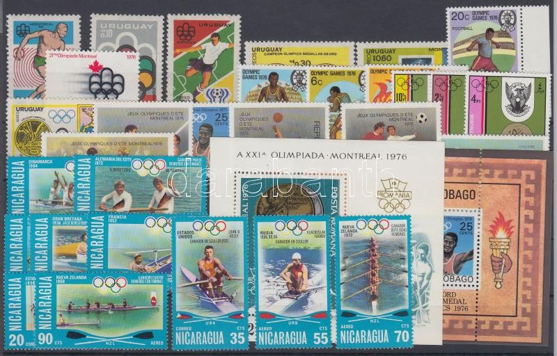 Olympic motif items 30 stamps + 2 blocks, Olimpia motívum tétel 30 db bélyeg + 2 db blokk
