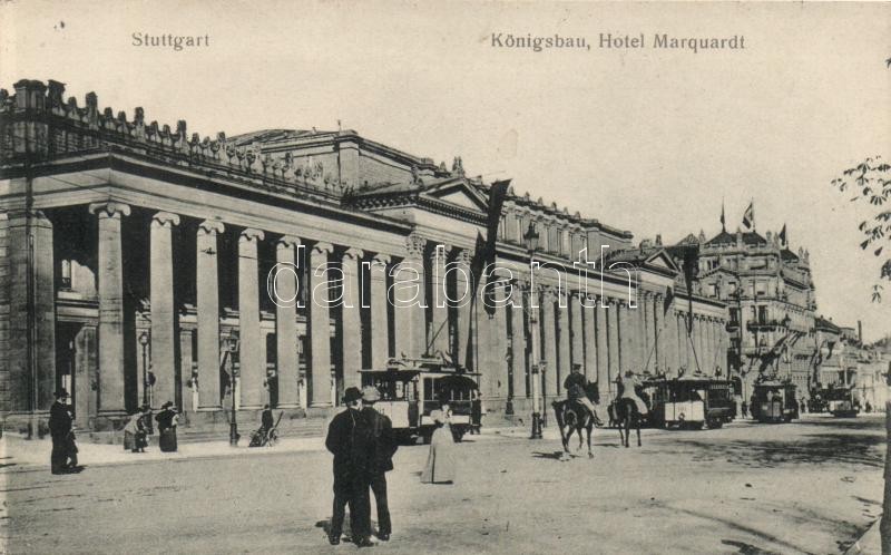 Stuttgart, Königsbau, Hotel Marquadt / building hotel