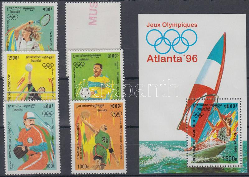 Summer Olympics, Atlanta set + block MUSTER (SAMPLE), Nyári olimpia, Atlanta sor + blokk MINTA