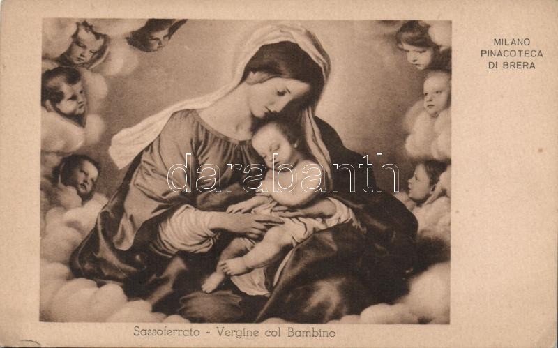 Vergine col Bambino / Virgin and Child, s: Sassoferrato, Szűz Mária és kis Jézus, s: Sassoferrato
