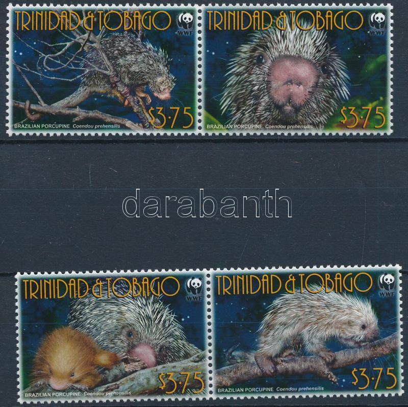 WWF: Porcupine 2 pairs + 4 FDC, WWF: tarajos sül 2 pár + 4 FDC