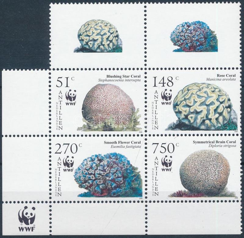 WWF: Corals block of 4, WWF: Korallok négyestömb