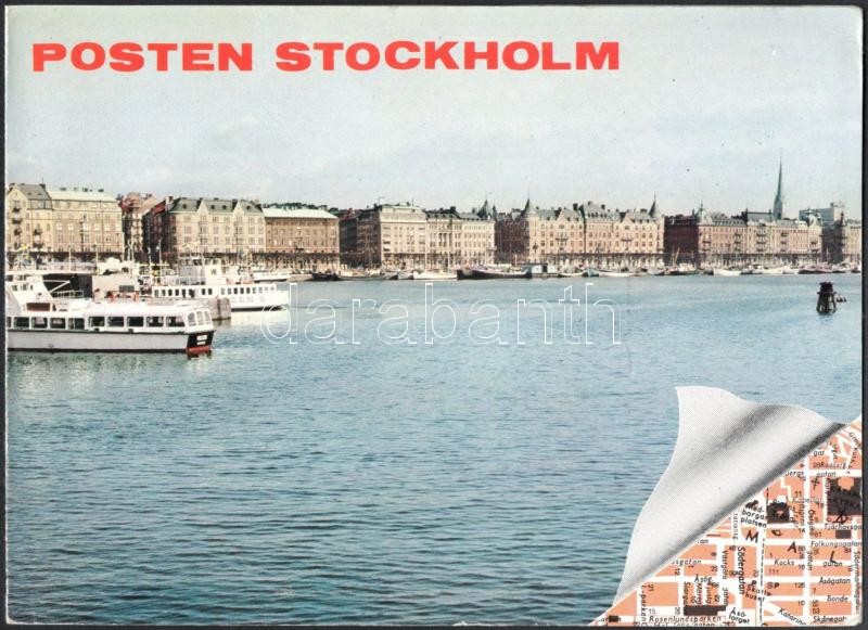 Stockholm kinyitható képeslap-térkép, 30x30cm, Stockholm map 30x30cm