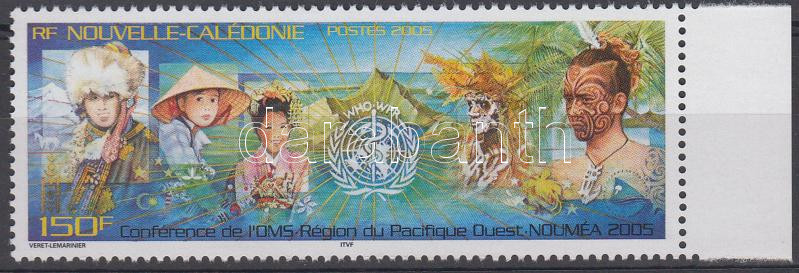 WHO Conference, Nouméa amrgin stamp, WHO konferencia, Nouméa ívszéli bélyeg