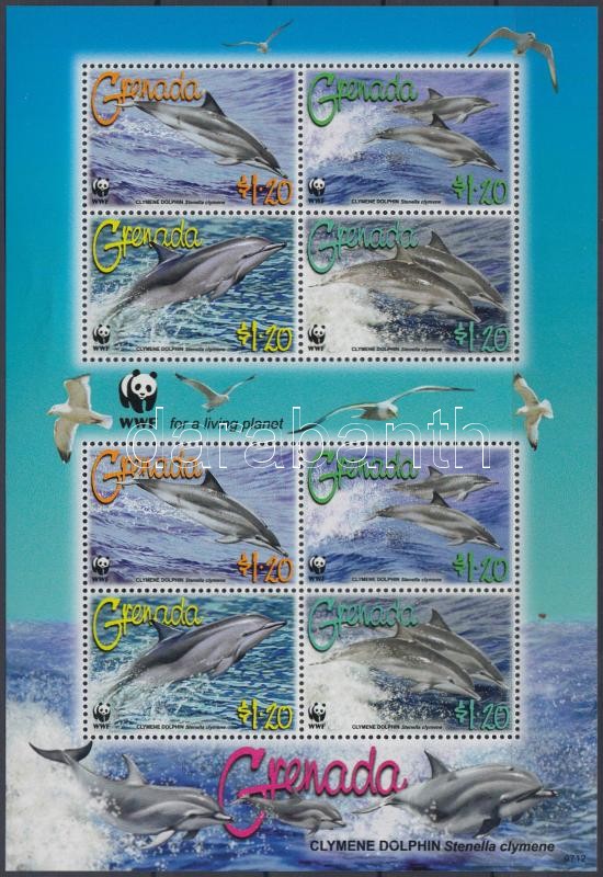 WWF: Dolphins minisheet, WWF: Delfinek kisív