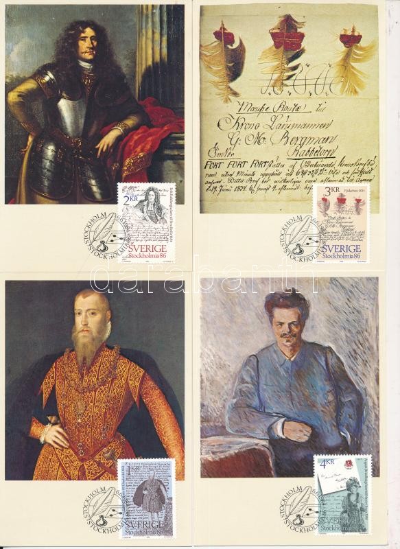 Stockholmia Stamp Exhibition set on 4 CM, Stockholmia bélyegkiállítás sor 4 CM-n