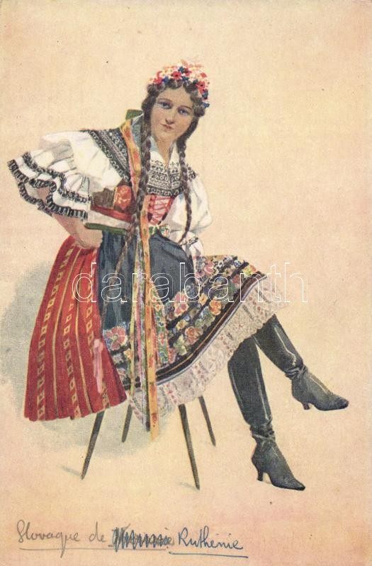 Devce z Kyjova / Slovak / Ruthenian folklore s: Simunek, Ruszin népviselet, s: Simunek