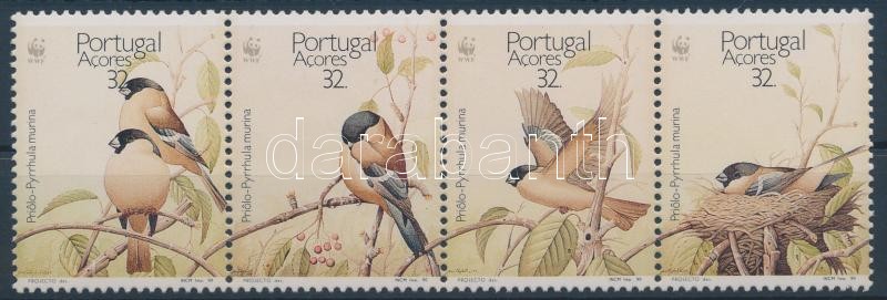 WWF: Birds set in stripes of 4 + 4 FDC, WWF: Madarak sor négyescsíkban + 4 db FDC