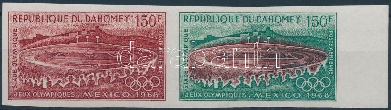 Summer Olympics imperforated 10Fr pair, colour-proof, Nyári olimpia vágott 150Fr pár színpróba