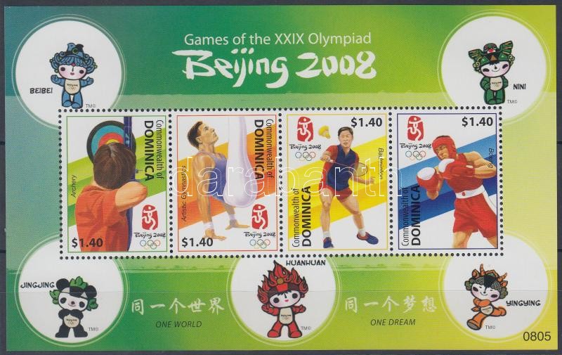 Olimpia Peking kisív, Beijing Olympics mini sheet