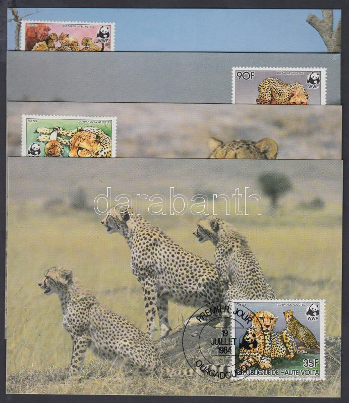 WWF: Cheetah set on 4 CM, WWF: Gepárdok sor 4 db CM-en