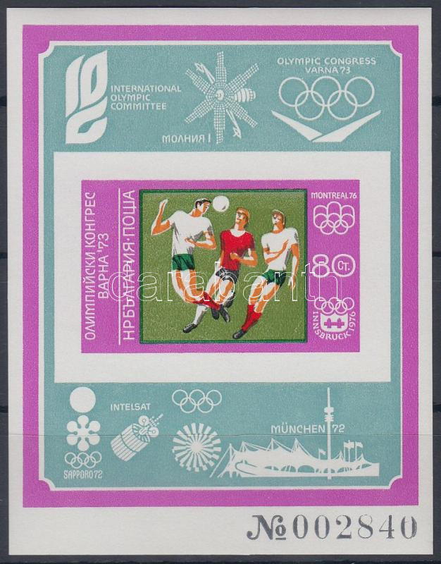 Olympic Congress imperforated block, Olimpia kongresszus vágott blokk