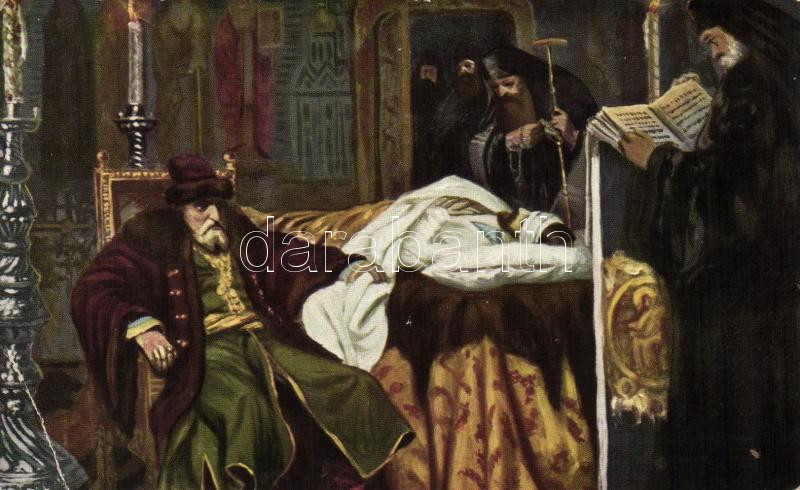 Rettegett Iván fia halálos ágyánál s: Vyacheslav Grigorievich Schwarz, Ivan the Terrible meditating at the deathbed of his son s: Vyacheslav Grigorievich Schwarz