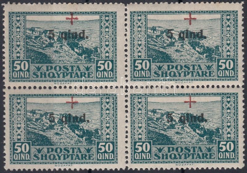 Red Cross 50Q block of 4, Vöröskereszt 50Q négyestömb