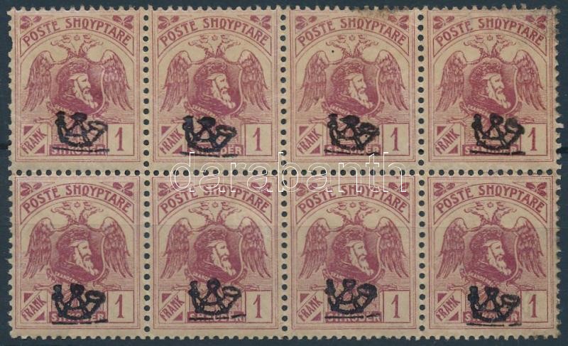 Forgalmi nyolcastömb (1 bélyeg falcos), Definitive block of 8 (1 stamp is hinged)