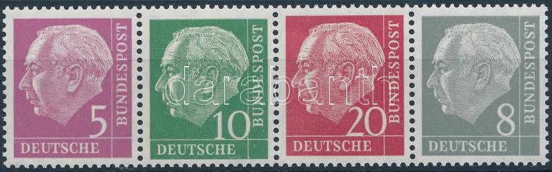 Heuss bélyegfüzet összefüggés, Heuss stamp-booklet in relation