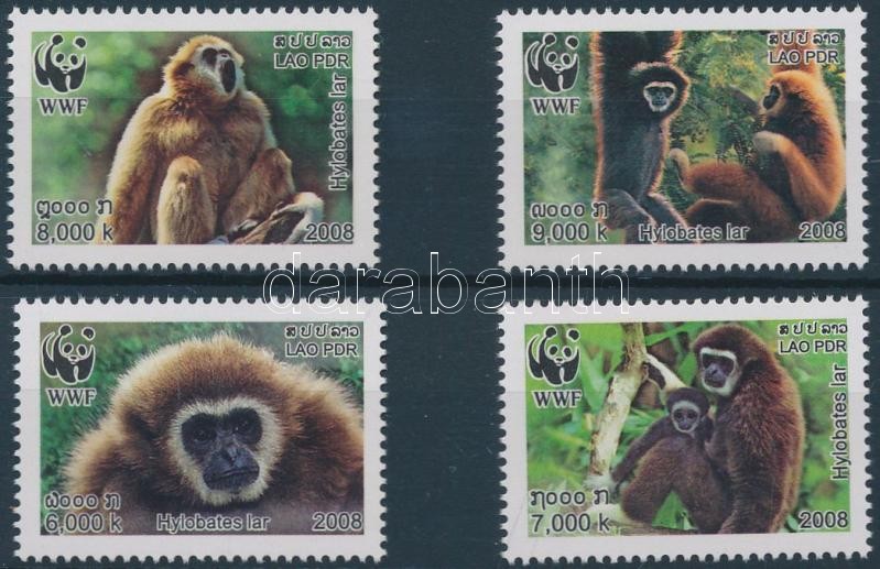 WWF: Gibbon sor + 4 FDC, WWF: Gibbon set + 4 FDC