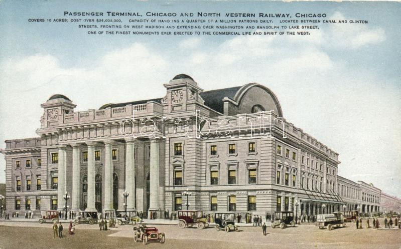 Chicaco, North Western railway station, Passenger Terminal, automobiles