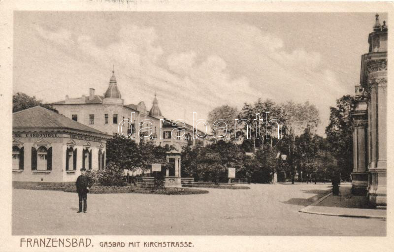 Frantiskovy Lazne, Franzensbad; Gasbad, Kirchstrasse / spa, street