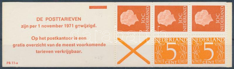 Queen Julianna I. stamp-booklet, I. Julianna királynő bélyegfüzet