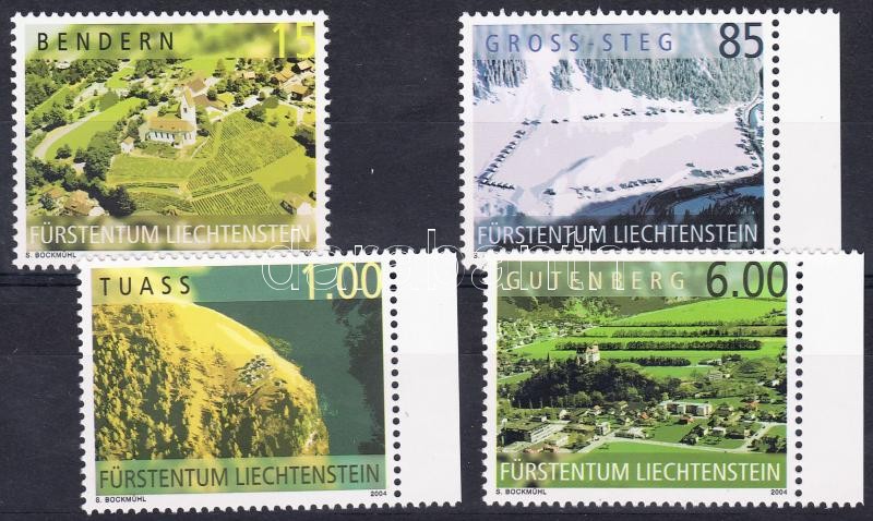 Liechtenstein from the air margin set (1 is normal), Liechtenstein fentről ívszéli sor (1 normál bélyeg)