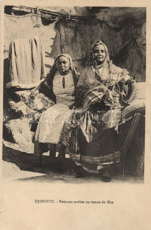 Dzsibuti, arab nők, folklór, Djibouti, Femmes arabes en tenue de fete / Arabian women, folklore