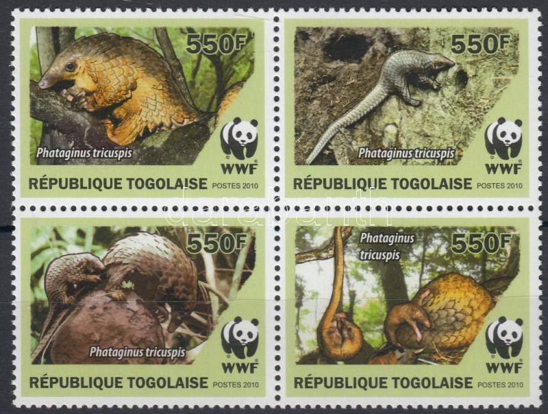 WWF: Pangolin block of 4, WWF: Tobzoskák négyestömb