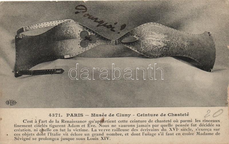 Chastity belt in the museum of Cluny, Paris, Erényöv a párizsi Cluny múzeumban